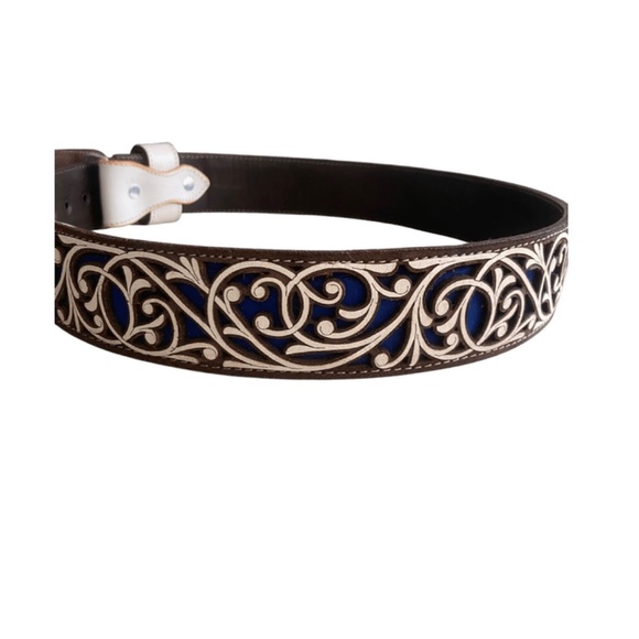 Size 38 Authentic Mexican Charro Belt & Phone Case Cinto Vaquero Unisex Western - Picture 3 of 3